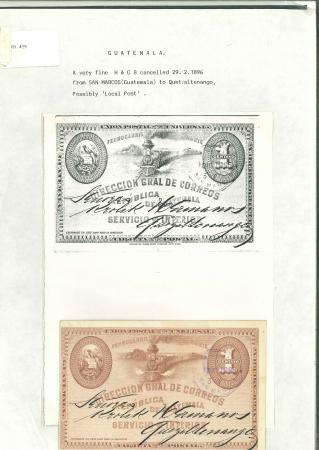 Stamp of Guatemala 1894-1906, a collection of early postal stationary