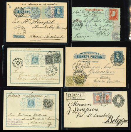 Stamp of Brazil » Postal History Brazil, 1882-92, Selection of 17 postal stationery cards