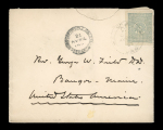 Stamp of Turkey "VAN AVR..1896" (part of Armenia in 1920), bilingual dater with stretched stars, clear strike on 1892, 1 pia. on cover to Bangor, Maine, USA
