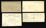Stamp of Cyprus 1830s-60s, group of 10 stampless covers with various Consulate cachets from Cyprus