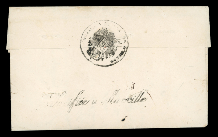 Stamp of Cyprus 1830s-60s, group of 10 stampless covers with various Consulate cachets from Cyprus