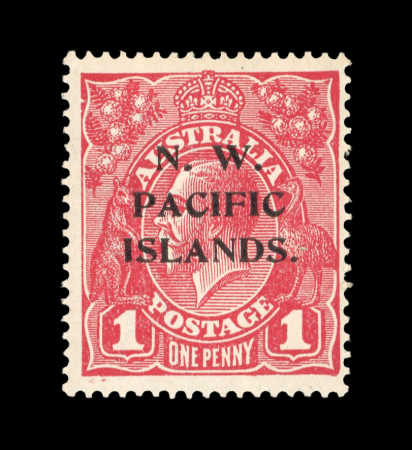 Stamp of New Guinea 1918-22 1d carmine-red, die I, with substituted cliché variety, mint l.h.