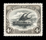 Stamp of Papua 1901-05 4d black & sepia showing deformed "d" at left variety