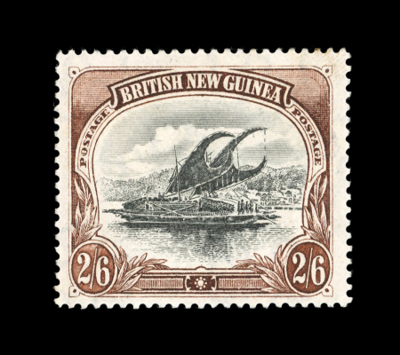 Stamp of Papua 1901-05 wmk vertical 2s6d black and brown comb perf., mint