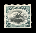 Stamp of Papua 1901-05 wmk vertical 6d black & myrtle green on thin paper, comb perf., mint l.h.