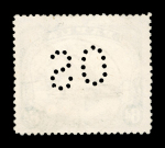 Stamp of Papua Papua Officials: 1908 6d black & myrtle-green perf. 12 1/2 with "OS" puncture, neatly used