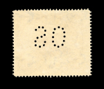 Stamp of Papua Officials: 1930 6d dull purple and pale purple with "POSTACE" variety at left, cancelled-to-order