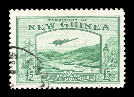 Stamp of New Guinea New Guinea Collection: 1925-39, mint & used collection mounted on pages incl. 1935 Bulolo Goldfields £2 and £5 used 