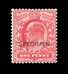 Stamp of Great Britain » King Edward VII » 1902-10 De La Rue Issues GB KEVII Small mint group incl. specimens (6)