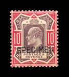 Stamp of Great Britain » King Edward VII » 1902-10 De La Rue Issues GB KEVII Small mint group incl. specimens (6)