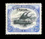 Stamp of Papua 1907 wmk horizontal 2 1/2d with thin "d" at left variety, mint