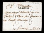 Stamp of Malta 1793 (Feb 2) wrapper with small part of contents showing dateline as being sent from the island of Gozo