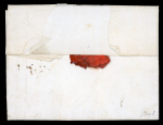 Stamp of Malta 1793 (Feb 2) wrapper with small part of contents showing dateline as being sent from the island of Gozo