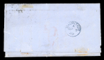 Stamp of Madagascar (British Post) 1869 (Aug 1) entire from Antananarivo to the London Missionary Society in England, carried to Mauritius and franked with De La Rue 1863-72 1s orange and 4d