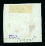 Stamp of Romania » 1858 Moldavian Bull's (21 July) Handstruck at Jassy on wove paper (81pa.) or laid paper (other values). 1858 Bull's Head 54 parale green on pale green horizontally laid paper, a used example with clear to large margins all around