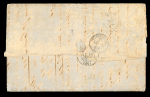 Stamp of Hong Kong 1869 (Mar 9) stampless entire from Hong Kong to France with "GB / 1F66c" diamond accountancy hs and French "20" decimes tax hs