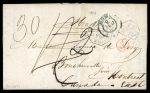 Stamp of Canada » Incoming Mail 1864 (Aug 2) mourning entire from Rome to Canada East,