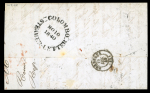 Stamp of Mauritius » Pre-Stamp & Stampless Postal History 1849 (Oct 20) entire from Mauritius to France with boxed "PACKET" hs and crowned GPO despatch ds