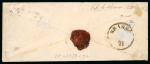 Stamp of Romania » King Carol 1869 - "Without Beard" Imperforate 15 bani vermilion Prince Carol on small cover with special reduced near border rate.