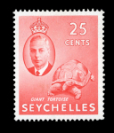 Stamp of Seychelles 1962 25c vermilion with St. Edward's Crown error, mint