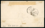 Stamp of Romania » King Carol 1869 - "Without Beard" Imperforate 25 bani orange/greenish blue Prince Carol on cover sent on 24/11/1870 from Bucharest to Vienna