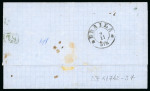 Stamp of Romania » King Carol 1871 - "With Beard" Imperforate 10 bani yellow orange on cover sent on 31/10/1871 from Calafat to Braila
