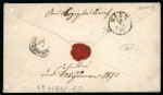 Stamp of Romania » King Carol 1871 - "With Beard" Imperforate 25 bani olive brown Prince Carol on cover sent on 12/1/1872 from Braila to Kupferburg, Austria-Hungary
