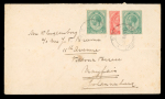 Stamp of South Africa » Union & Republic of South Africa 1921 envelope to Johannesburg with 1913-24 1d bisect along with two 1/2d tied by Natalspruit cds