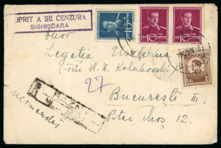 Stamp of Romania » Later Issues 1942/1944 Romania – WWII "Forbid to be Censored": Lot of two covers exempt from censorship