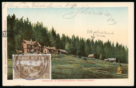 Stamp of Romania » Hotel Post Hohe Rinne (Păltiniș) Hotel Post in Austria-Hungary (now Romania)