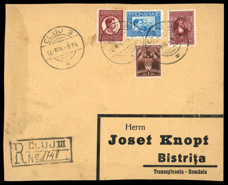 Stamp of Romania » Later Issues 1930-1934 Group of 7 covers bearing various issues and stamps from the period