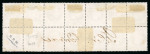 Stamp of Romania » French Levant Offices in Romania French Post Office in Galatz 1867: France laureated 4 c. grey, a spectacular used block of fourteen (2x7)