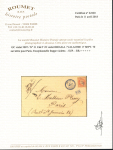 Stamp of Romania » French Levant Offices in Romania French Post Office in Ibraila 1867: France laureated 40 c. orange used on 1870 entire letter from Braila to Paris