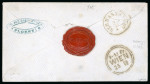 Stamp of Romania » Austrian Levant Post Offices Austrian Post Offices in Romania 1864: Arms 10 s. blue, perf. 9½, a fine horizontal pair used on cover to Vienna