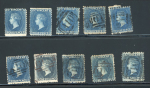 Stamp of St. Vincent 1862-69 small group of 10 mint and used stamps