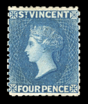 Stamp of St. Vincent 1862-69 small group of 10 mint and used stamps