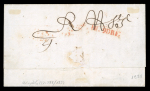 Stamp of Romania » Austrian Levant Post Offices 1839 (Oct 9/21): Entire letter from Galatz to Genova, Italy struck in transit with superb JASSY straight line handstamp