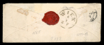 Stamp of Romania » Austrian Levant Post Offices Austria Levant, Bucharest, Arms 10 s. blue and pair of 15 s. brown, both perf. 9½, used on 1865 small cover to Paris