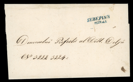Stamp of Romania » Postal History » Principality of Wallachia » Cyrillic Post Handstamps group of 3 prephilatelic covers bearing clear strikes of Severinu, Caracalu and Calafatu Wallachian cyrillic postal markings