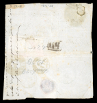 Stamp of Romania » Incoming Mail to Romania Unique incoming mail from Naples, Italy to Wallachia, via French Post to Constantinople and Galati, via Moldavian Post