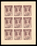 Stamp of Indian States » Indian States Collections and Lots Revenues: Group of six Waterlow & Sons specimen proof sheetlets