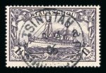Stamp of Germany » German Colonies » Kiautschou Kiautschou 1905 $1 1/2 violet-black, attractively struck by circular Tsingtau Kiautschou 3.4 06 cds