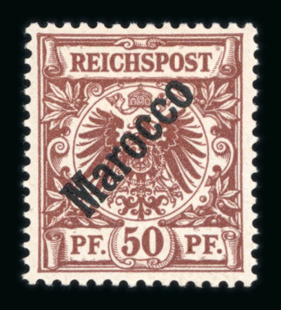Stamp of Germany » German Foreign Offices » German Post in Morocco 1899  diagonal overprint on German stamps, 3, 5, 10,20, 25, 50 pf.