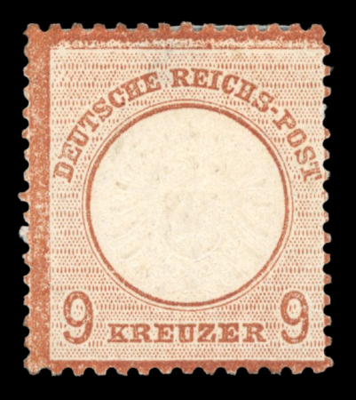 Stamp of Germany » German Empire 1874 9 kr red-brown large shield, mint with large part original gum.