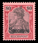 Stamp of Germany » German Empire 1900 Reichspost 2pf - 80pf, 10 values overprinted "Specimen",