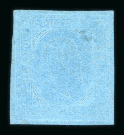 Stamp of Italian States » Sardinia 1854, Regno di Sardegna Vittorio Emanuele II 20c blue