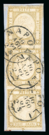 Stamp of Italian States » Naples 1861, Napoli Vittorio Emanuele II 10gr. bistro olivo