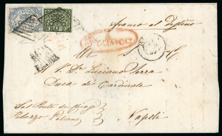 Stamp of Italian States » Papal States 1852, Papal States 2b. and 50b. good quality tied by