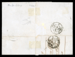 Stamp of Luxembourg 1852, Luxembourg 10c strip of 3 extremely fine margins