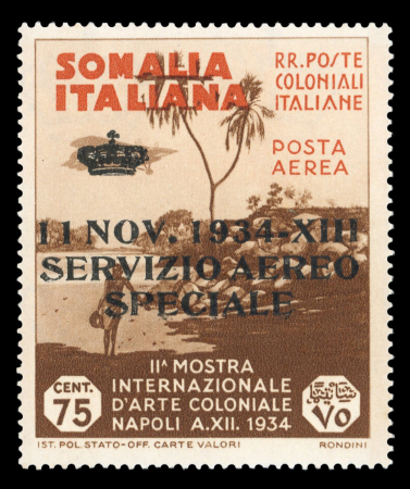 Stamp of Italy » Italian Colonies and Possessions » Somalia 1934, Italian Somali airmail unissued 75c and 2l with